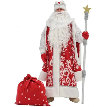 Christmas Decorations Halloween CostumesRussian Santa Claus Carnival Cosplay Costume New Year Men's Clothing
