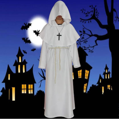 Halloween cosplay costumes ancient costumes medieval monk costumes monk robes wizard costumes priest costumes mask costume