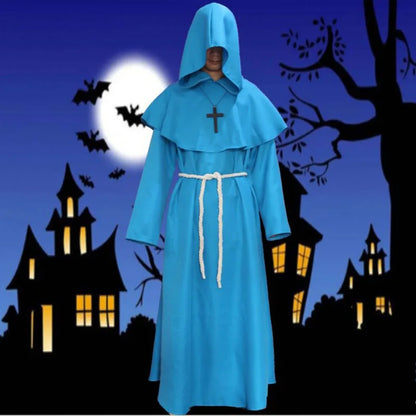 Halloween cosplay costumes ancient costumes medieval monk costumes monk robes wizard costumes priest costumes mask costume
